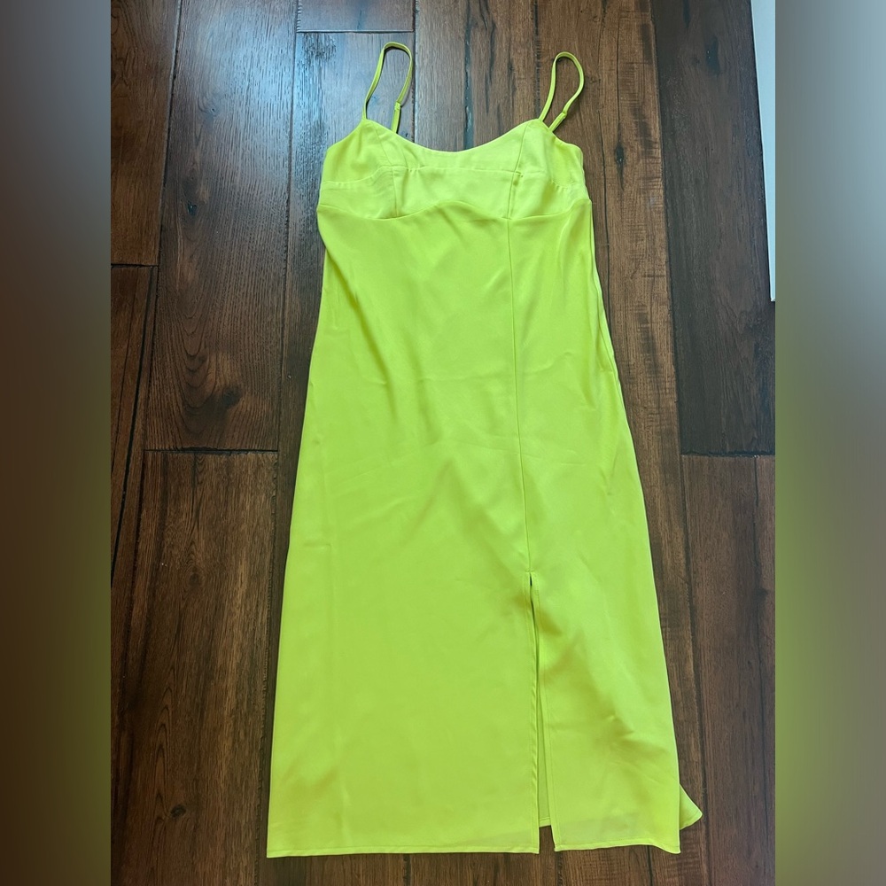 Neon green dress